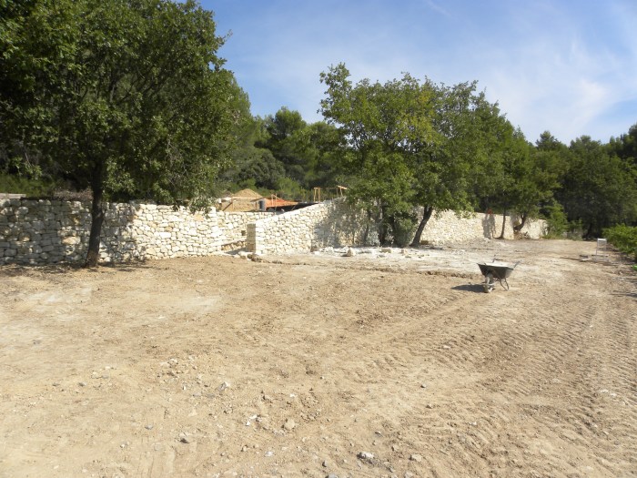Mur de soutènement à Lambesc